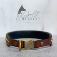 Load image into Gallery viewer, READY TO SHIP - 5 ROW ALL THE PURPLES CRYSTAL, CONKER LEATHER WITH COLLAR TO FIT 41CM
